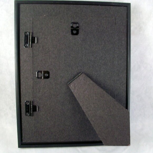 Dale Burdett Finished Cross Stitch Dark Haired Doll Easel Frame Art 7" x 9" - Picture 3 of 3